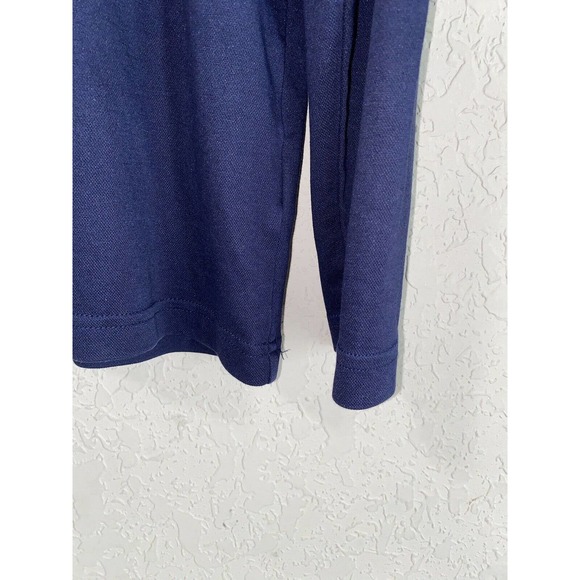 Tasso Elba Men's Sweater Size M Blue Supima Cotton 1/4 Zip Button Mock Neck - Picture 8 of 9